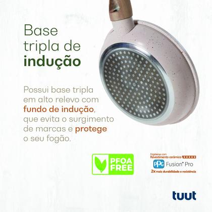 Imagem de Jogo De Panelas Antiaderente Cerâmico Indução Fundo Triplo Tuut Ecoglid 8 Peças