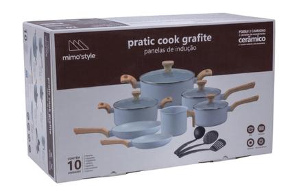 Imagem de Jogo De Panelas Antiaderente Fogão Indução Cerâmica 10 Peças Mimo
