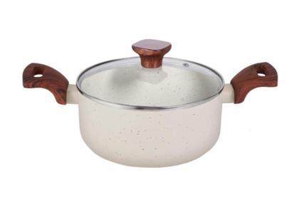 Imagem de Jogo De Panelas Antiaderente Indução 10 Peças Fundo Triplo Pratic Cook Marmol Vanilla Mimo Style