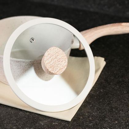 Imagem de Jogo de Panelas Brinox Antiaderente Ceramic Life 4 Peças Sirius com Indução Vanilla