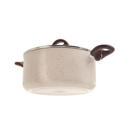 Imagem de Jogo de Panelas Brinox Antiaderente Ceramic Life 5 Peças Granada com Indução Vanilla