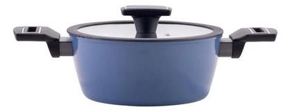 Imagem de Jogo De Panelas Brinox Ceramic Azul 8 Peças Carbon Indução