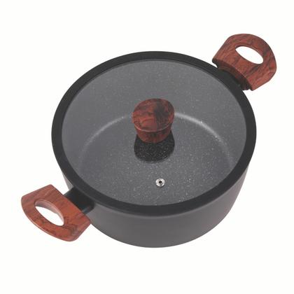 Imagem de Jogo de Panelas Brinox Revestimento Cerâmico Antiaderente Ceramic Life Sirius Preta 6 peças com fundo de indução