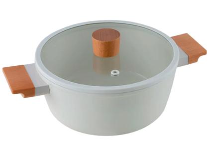 Imagem de Jogo de Panelas Brinox Revestimento Cerâmico Creme 5 Peças Ceramic Life Nordic