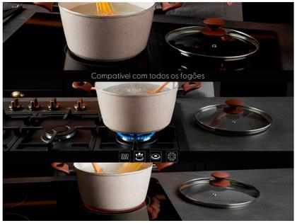 Imagem de Jogo de Panelas Brinox Revestimento Cerâmico de Alumínio