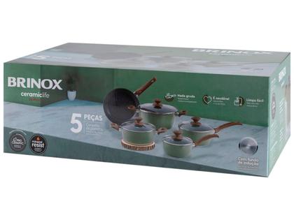 Imagem de Jogo de Panelas Brinox Verde Olive 5 Peças