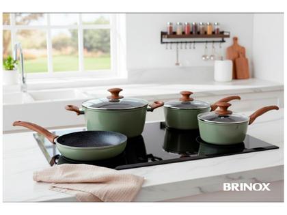 Imagem de Jogo de Panelas Brinox Verde Olive 5 Peças