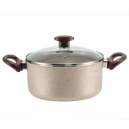 Imagem de Jogo De Panelas Caçarolas 9 Peças Antiaderente 6 Camadas De Teflon Cor Crema