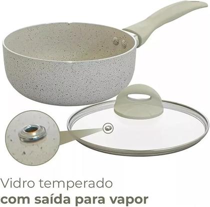 Imagem de Jogo de Panelas Casambiente Cerâmica Revestida 8 Peças Ibizza Sahara