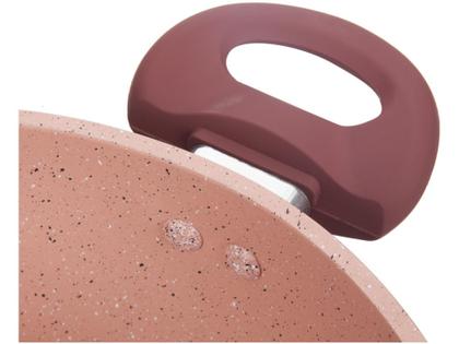 Imagem de Jogo de Panelas Casambiente Revestimento Cerâmico - de Alumínio Magenta e Rosa 5 Peças Viena