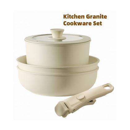 Imagem de Jogo de Panelas Cerâmica Antiaderente Com Cabo Removível