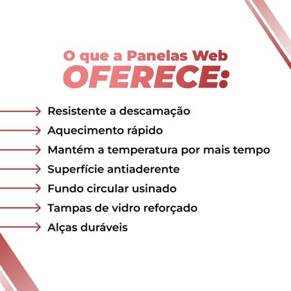 Imagem de Jogo De Panelas Cerâmica Preta Antiaderente 5 Peças Preto Tampa De Vidro Alça de Alumínio