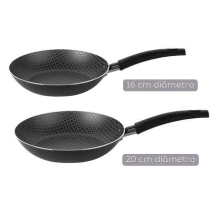 Imagem de Jogo de Panelas com Frigideiras Antiaderentes Multiflon Panela Pressão 4,5L e Utensílios