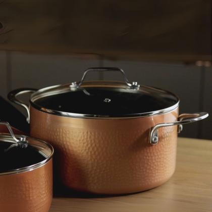 Imagem de Jogo de Panelas com Fundo de Indução Brinox Copper 4 Peças Cobre