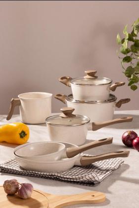 Imagem de Jogo de Panelas Com Revestimento Cerâmica Marmol