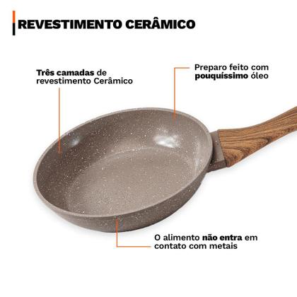 Imagem de Jogo de Panelas Completo 11 Peças Revestimento Cerâmico Premium Indução