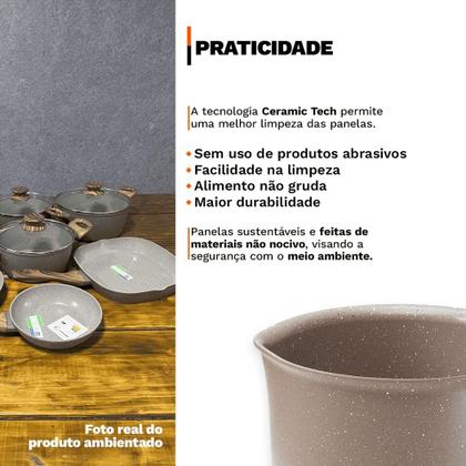 Imagem de Jogo de Panelas Completo 11 Peças Revestimento Cerâmico Premium Indução