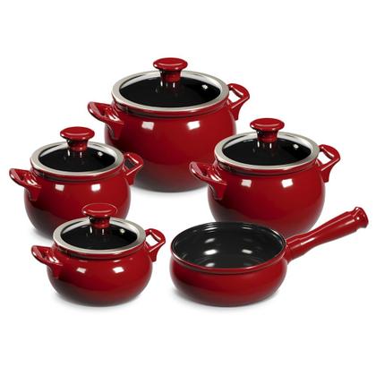 Imagem de Jogo de Panelas de Cerâmica New Premier Joy 5 Peças Pomodoro + Brinde Ceraflame