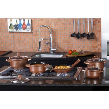 Imagem de Jogo de Panelas de Cerâmica Smart Duo 5 Peças Cobre Ceraflame