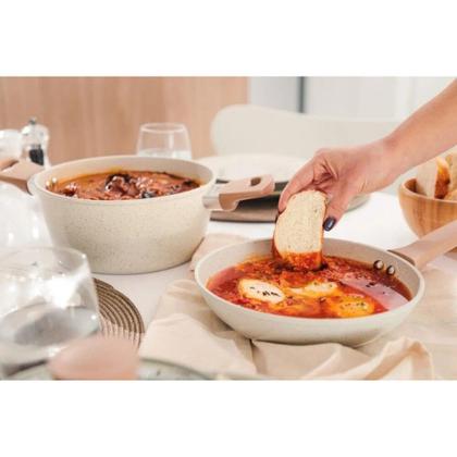 Imagem de Jogo De Panelas de Indução 5 Peças Revestimento Ceramic-flon Vanilla MTA