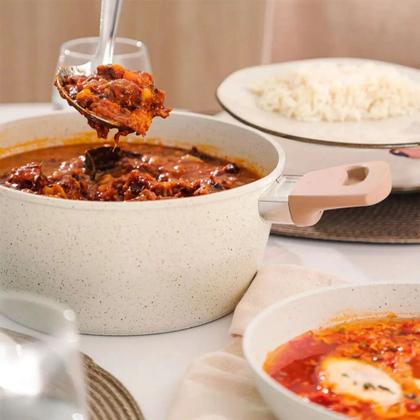 Imagem de Jogo De Panelas de Indução 5 Peças Revestimento Ceramic-flon Vanilla MTA