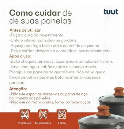 Imagem de Jogo de Panelas de Indução com Revestimento Cerâmico Antiaderente Tuut Ecoglide 5 Peças