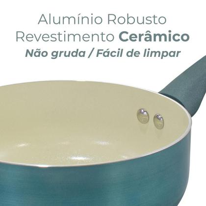 Imagem de Jogo de Panelas de induçao Revestimento Cerâmica Genebra Plus 7 Peças - Casambiente