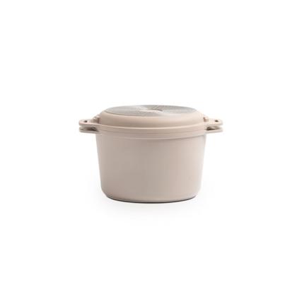 Imagem de Jogo de Panelas Empilhável Brinox Loft 7 Peças Antiaderente Ceramic Life, Cabo Removível e Fundo de Indução - Areia