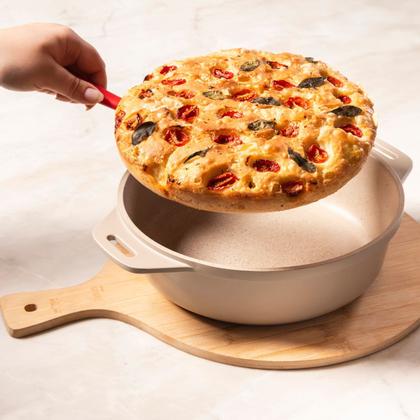 Imagem de Jogo de Panelas Empilhável Brinox Loft 7 Peças Antiaderente Ceramic Life, Cabo Removível e Fundo de Indução - Areia