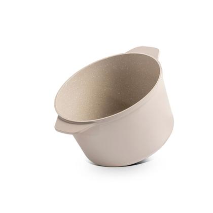 Imagem de Jogo de Panelas Empilhável Brinox Loft 7 Peças Antiaderente Ceramic Life, Cabo Removível e Fundo de Indução - Areia