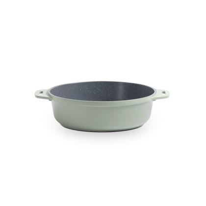 Imagem de Jogo de Panelas Empilhável Brinox Loft 7 Peças Antiaderente Ceramic Life, Cabo Removível e Fundo de Indução  Verde