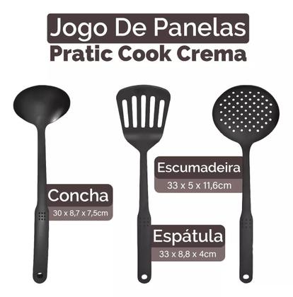 Imagem de Jogo De Panelas Fogão Indução Antiaderente Cerâmica 10 Peças Mimo Crema