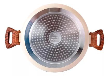 Imagem de Jogo De Panelas Fogão Indução Antiaderente Cerâmica 5 Peças Mimo Crema