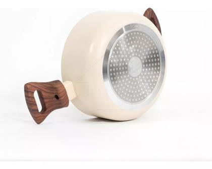 Imagem de Jogo De Panelas Fogão Indução Antiaderente Cerâmica 5 Peças Mimo Crema