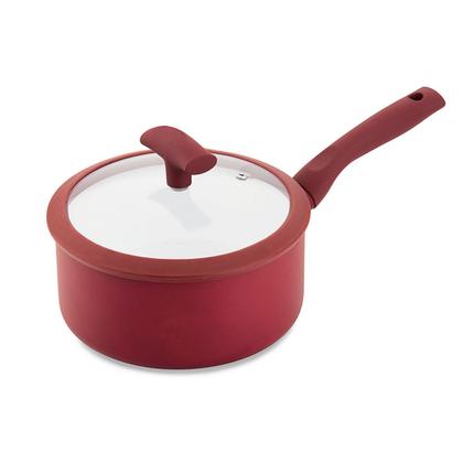 Imagem de Jogo de Panelas Hercules Revestimento Ceramico Indução 4 Peças Antiaderente Vermelho