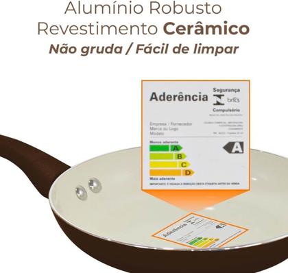 Imagem de Jogo De Panelas Indução Antiaderente Cerâmica 10 Peças Roma