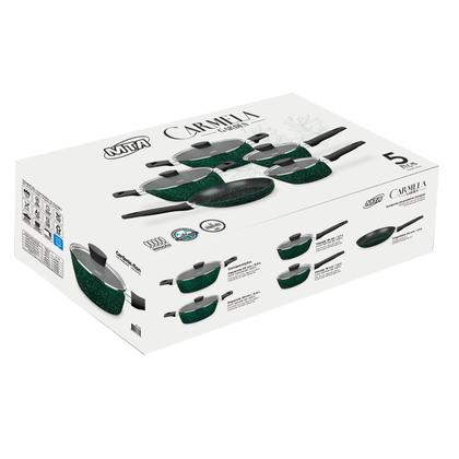 Imagem de Jogo de Panelas Mta Antiaderente Carmela Garden 5 Pç Verde