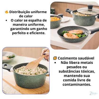 Imagem de Jogo de Panelas Mta Antiaderente Carmela Garden 5 Pç Verde