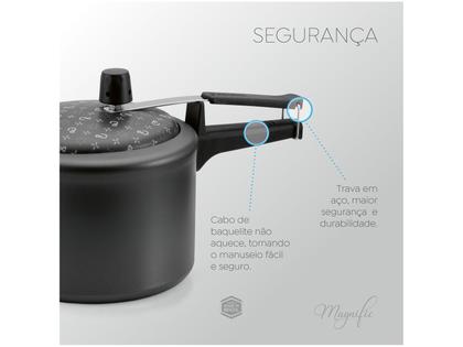 Imagem de Jogo de Panelas Panelux Antiaderente de Alumínio Grafite 7 Peças Magnific