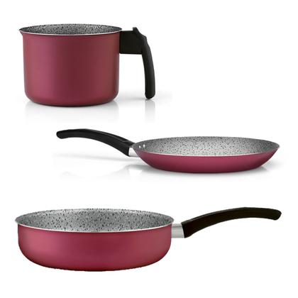 Jogo de Panelas Panelux Premium Antiaderente Cereja 7 Peças - Jogo