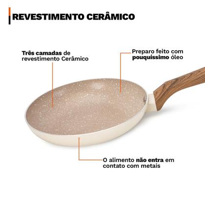 Imagem de Jogo de Panelas Premium 13 Peças 2mm Revestimento Cerâmico Antiaderente Indução