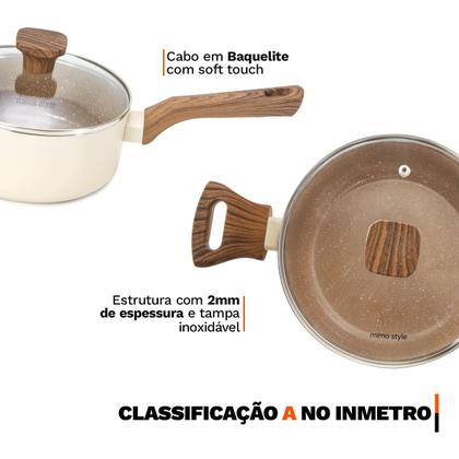 Imagem de Jogo de Panelas Premium 13 Peças 2mm Revestimento Cerâmico Antiaderente Indução