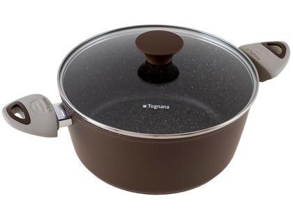 Imagem de Jogo de Panelas Tognana Antiaderente de Alumínio Marrom 5 Peças Perolado