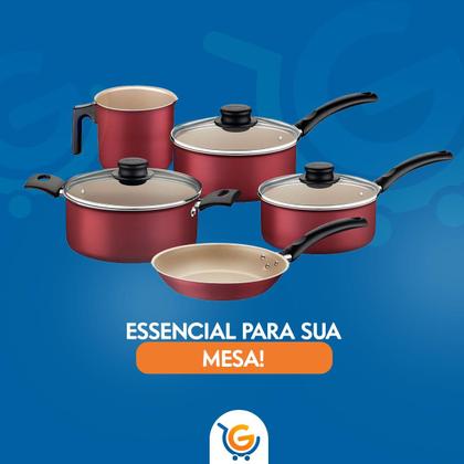 Imagem de Jogo de Panelas Tramontina 5 Peças Turim com Revestimento Interno e Externo Antiaderente Starflon Max