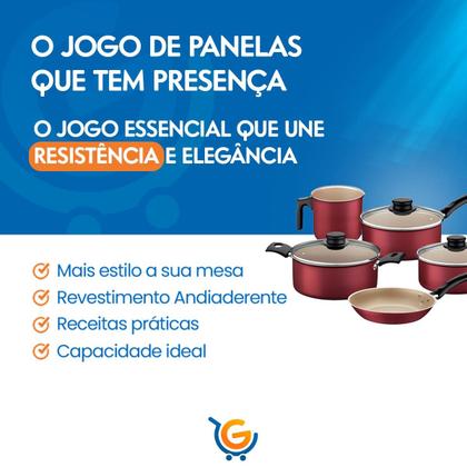 Imagem de Jogo de Panelas Tramontina 5 Peças Turim com Revestimento Interno e Externo Antiaderente Starflon Max