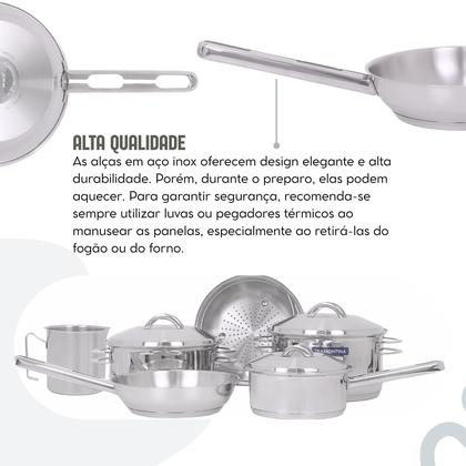 Imagem de Jogo de Panelas Tramontina 6 Peças Solar Fundo Triplo em Aço Inox