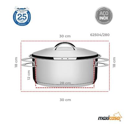Imagem de Jogo De Panelas Tramontina 7 Peças Aço Inox Fundo Triplo de Indução Solar 