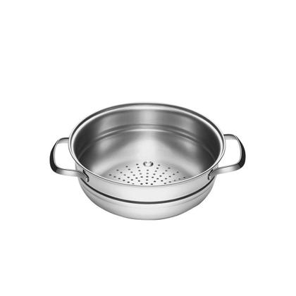 Imagem de Jogo de Panelas Tramontina Aço Inox Allegra 5 Peças Fundo Triplo + Pegador de massa