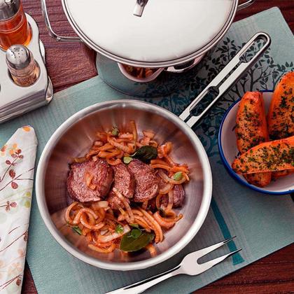 Imagem de Jogo de Panelas Tramontina Aço Inox Fundo Triplo Solar 3 Peças