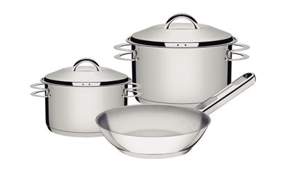 Imagem de Jogo de Panelas Tramontina Aço Inox Fundo Triplo Solar 3 Peças